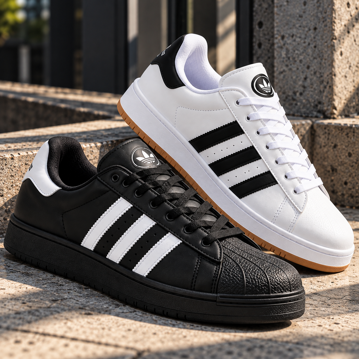 ADIDAS SUPERSTAR X CAMPUS DUO BLANCO Y NEGRO